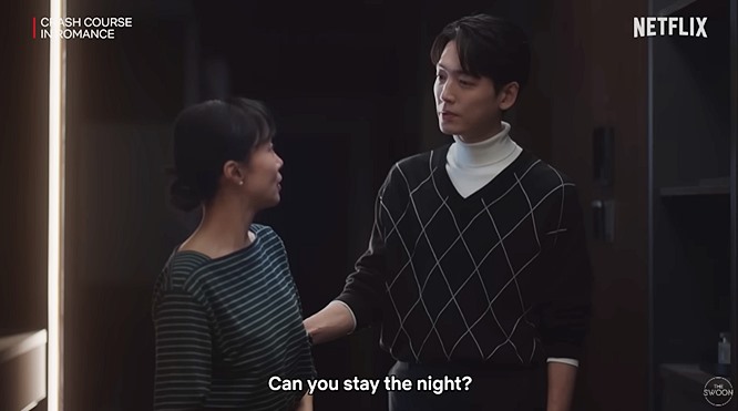 Choi Chi Yeol asking Nam Haeng Seon to stay the night Crash Course in Romance Episode 12