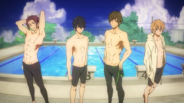 Haruka-and-friends-in-Free-anime-series