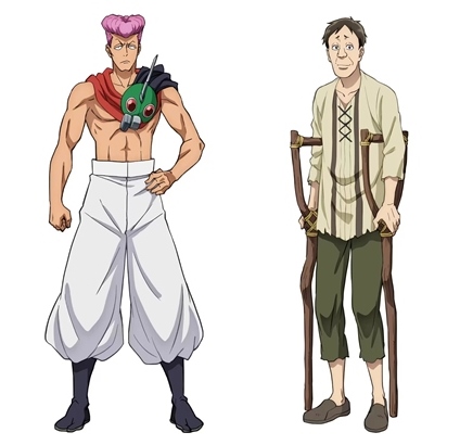 illustrations of Toru and Saito from No Longer Allowed in Another World