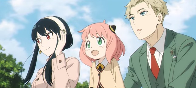 Yor-Anya-and-Loid-out-as-a-family-in-Spy-x-Family-Bump-of-Chicken-Souvenir-music-video